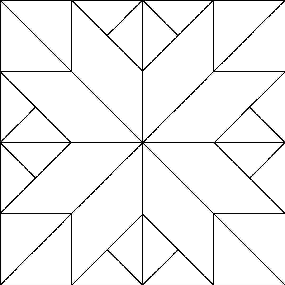 Pattern 133, Eight-Point Star barn quilt pattern thumbnail